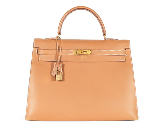 Sold at Auction: Authentic Hermes Kelly Depeches 38 Chamonix Natural