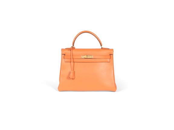 Hermès Kelly 35 Handbag in Orange Leather – Fancy Lux