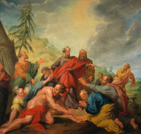 Bonhams : Nicolas Bertin (Paris 1668-1736) Moses, assisted by Aaron ...