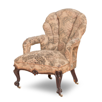 Bonhams : A Victorian mahogany and 'scallop shell' back armchair