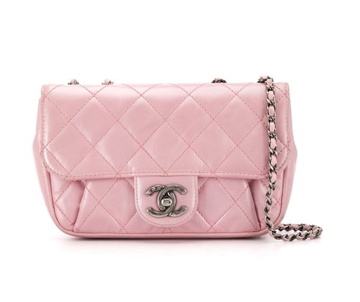 Lot - Chanel Mini Scallop Double Flap Shoulder Bag