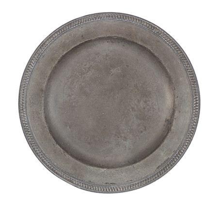 Bonhams : A rare Queen Anne pewter bead-edged plate, circa 1710