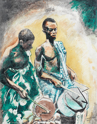 Bonhams : Galle Winston Kofi Dawson (Ghanaian, born 1940) Drum Beaters ...