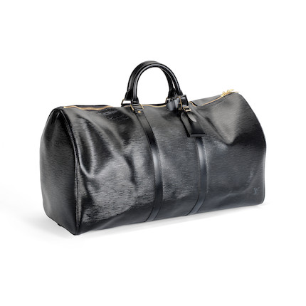 Louis Vuitton Black Epi Leather Keepall 55 Louis Vuitton