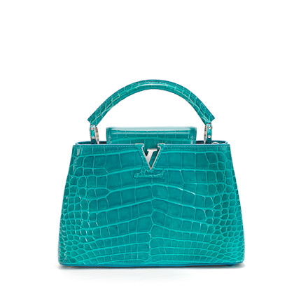 Leather small bag Louis Vuitton Blue in Alligator - 35338289
