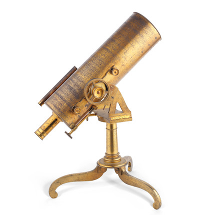 Bonhams : A John Cuthbert 5-inch brass Gregorian reflecting Telescope ...