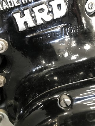 Offered from the National Motorcycle Museum Collection, 1949 Vincent-HRD 998cc Series-B Black Shadow  Frame no. R3588B Rear Frame No. R3588B Engine no. F10AB/1B/1688 Crankcase Mating No. Q7/Q7 image 11