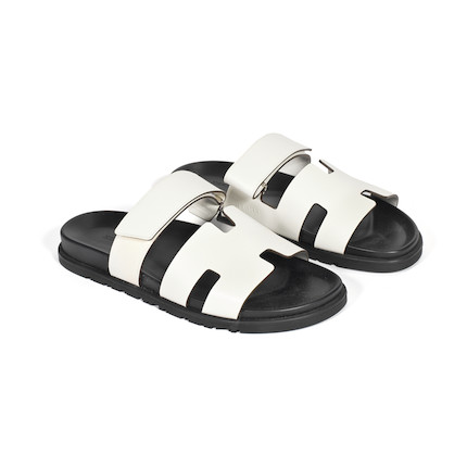 Bonhams : Men's White Chypre Sandals, Hermès, c. 2021, (Includes dust ...