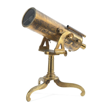 Bonhams : A John Cuthbert 5-inch brass Gregorian reflecting Telescope ...