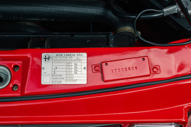Only 1,300 kilometres from new,1991 Alfa Romeo  SZ Coupé  Chassis no. ZAR16200003000590 Engine no. AR61501000600 image 29