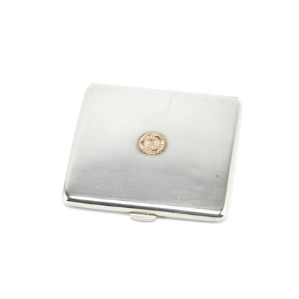 Bonhams : A silver cigarette case with the emblem for His Imperial ...