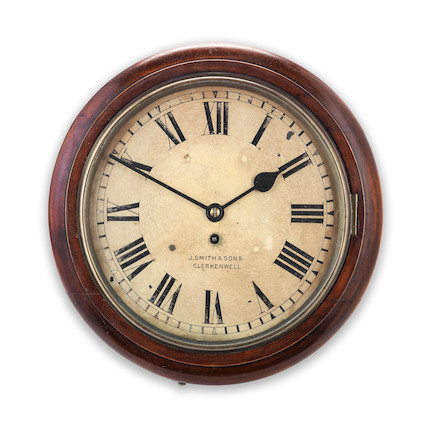 Bonhams : A late 19th century mahogany cased wall timepiece the dial ...