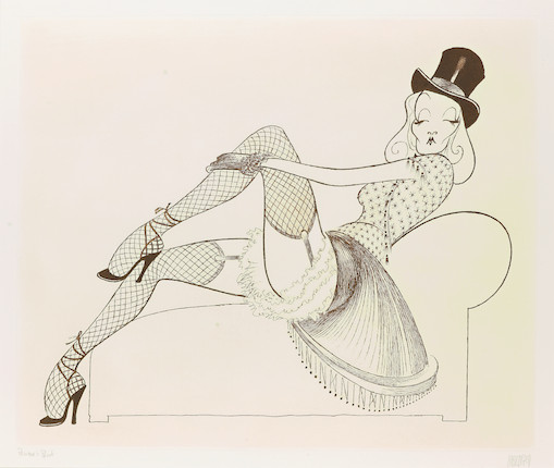 Bonhams ALBERT HIRSCHFELD American 1903 2003 Marlene Sings Lil 