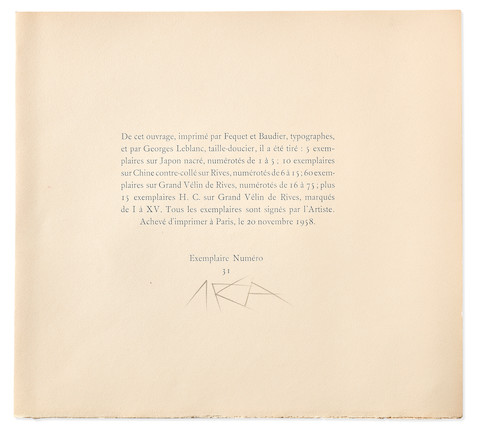 Bonhams : JEAN (HANS) ARP (1886-1966) I, Rue Gabrielle The set of ...