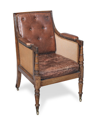 Bonhams : A 19th century mahogany bergere