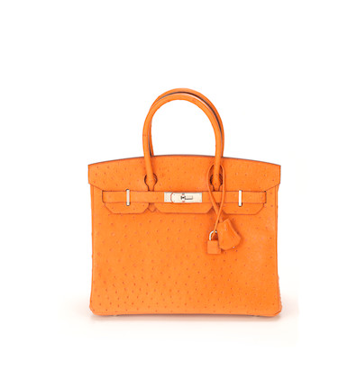 Bonhams : Hermès Black and Orange H Shiny Crocodile Birkin 30, 2007,  (Includes padlock, keys, cloche, dust bag and box)