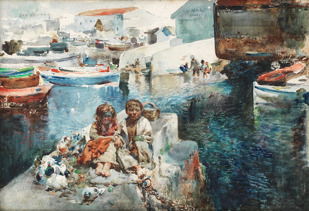 Bonhams José Navarro Lloréns Spanish 1867 1923 Porto Di Valencia