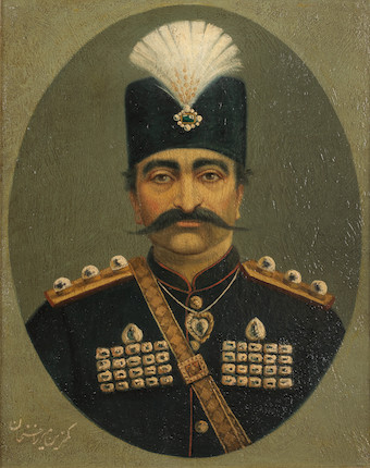 Bonhams : Nasr al-Din Shah Qajar (reg. 1848-96), by Mirza Hasan Khan ...