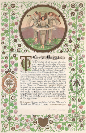 Bonhams DUVAL (ELSIE) Printed address bearing stamped signature of