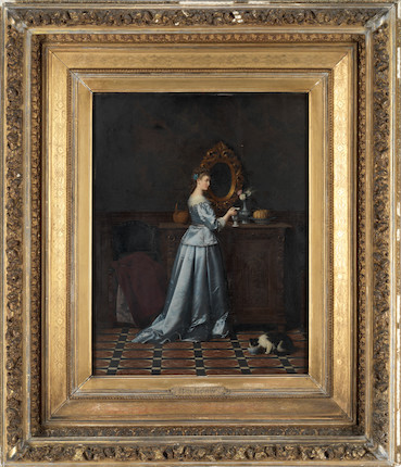 Bonhams : Gustaaf Antoon Francois Heyligers (Dutch, 1828-1897) Lady in ...