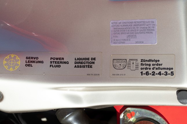  Circa 26,000 kilometres from new,1988 Porsche 959 Komfort Chassis no. WPOZZZ95ZJS900207 image 100