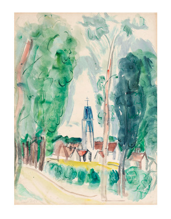 RAOUL DUFY (1877-1953) Village dans les arbres (Executed circa 1912-1913) image 1