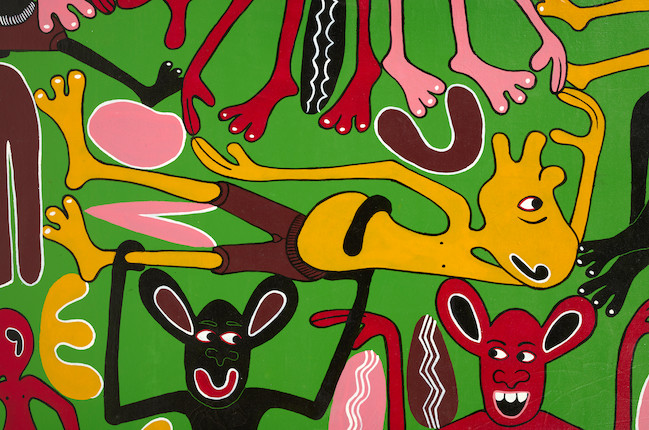 George Lilanga di Nyama (Tanzanie, 1934-2005) The President Election Cha Guizi Wa Raisi, 2002 image 7