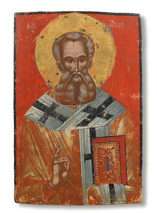 Bonhams : St Athanasius Greek, 17th century