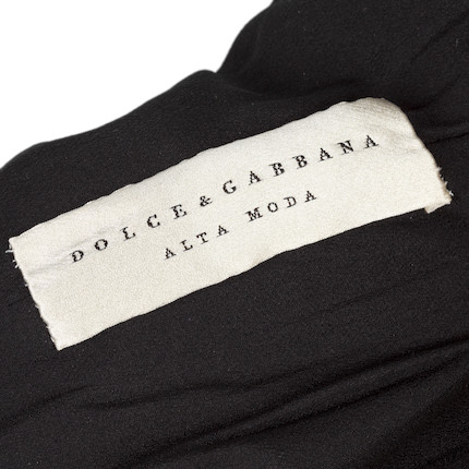Bonhams : Dolce and Gabbana Alta Moda a Floral Hand-Painted Black ...