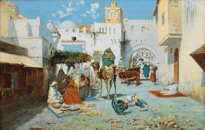 Bonhams José Navarro Lloréns Spanish 1867 1923 The Souk Tangier 