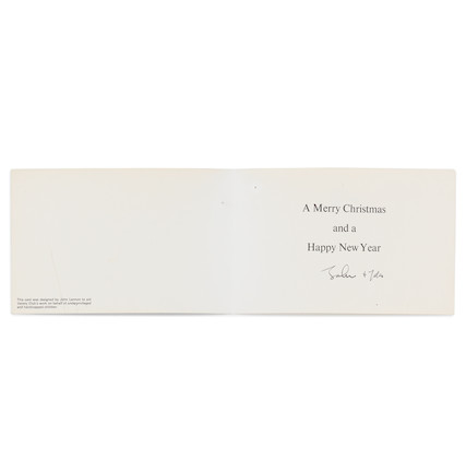 John Lennon/Yoko Ono A Signed Christmas Card, circa 1969 image 3