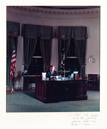 Bonhams : KENNEDY (JOHN F.) Colour portrait photograph depicting John F ...