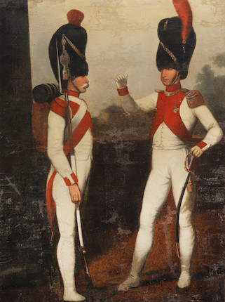 Bonhams : French School, circa 1810-15 A grenadier and an officer of ...