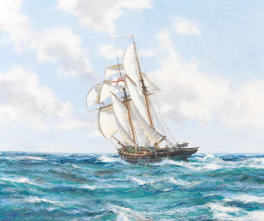 Bonhams : Montague Dawson (British, 1890-1973) H.M. Armed Schooner Pickle