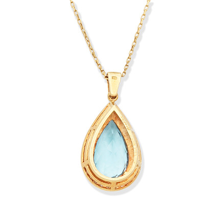 Bonhams : BOODLES BLUE TOPAZ AND DIAMOND PENDANT,