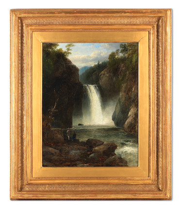 Bonhams : John Brandon Smith (British, 1848-1884) A view of the falls ...