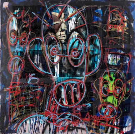 Abdoulaye Diarrassouba Aboudia (Ivorian, born 1983) Untitled  (unframed) image 1