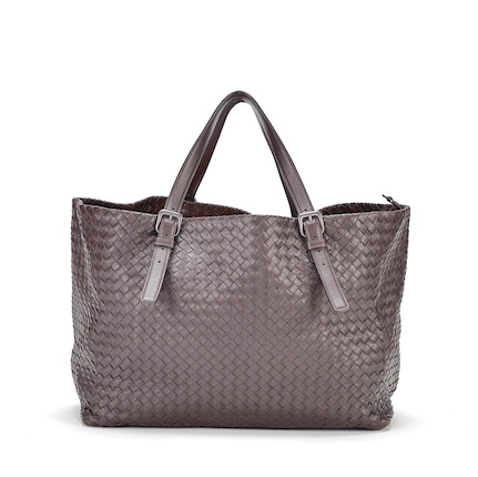 Bonhams : Bottega Veneta a Large Brown Intrecciato Cesta Tote Bag ...