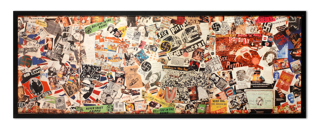 Bonhams The Sex Pistols Jamie Reid A Two Part Mural Exhibition Poster 1983