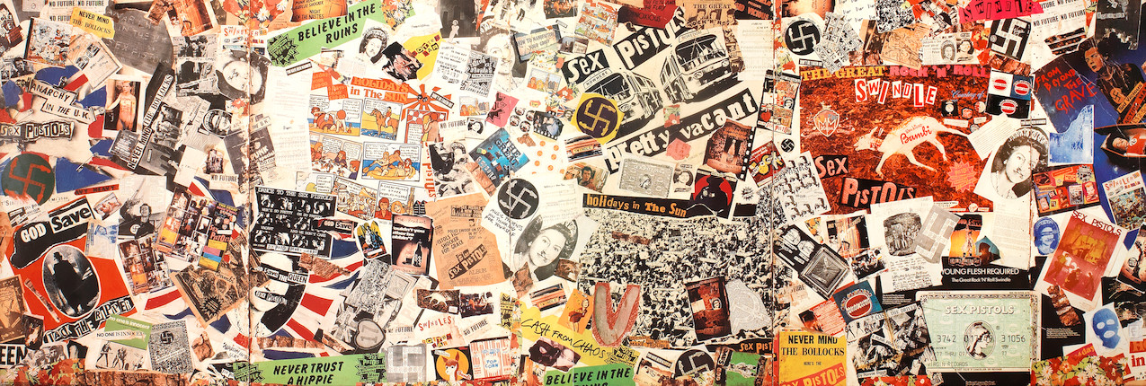 Bonhams : The Sex Pistols/Jamie Reid A Two-Part Mural Exhibition Poster ...