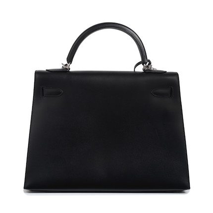 Bonhams : Hermès a Black Box Leather Sellier Kelly 32 2003 (includes ...