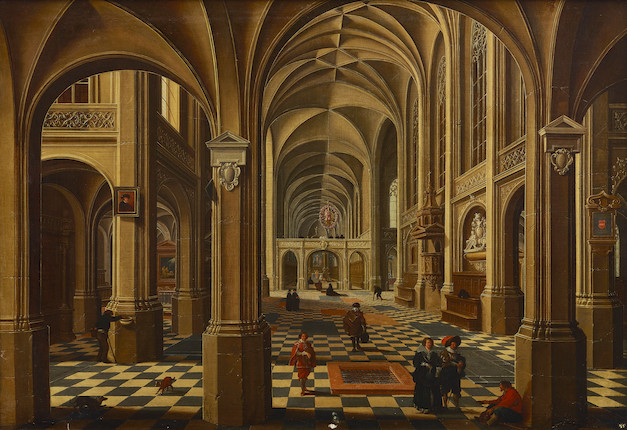 Bonhams : Bartholomeus van Bassen (The Hague 1590-1652) A church ...