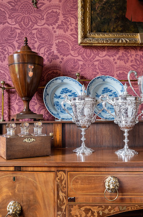 A SET OF FOUR VICTORIAN TWO-HANDLED PRESENTATION CUPS James Dixon & Sons, Sheffield marks 1877, 1878 and 1879 (2)  (4) image 2