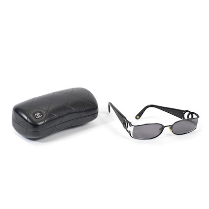 Bonhams : Chanel a Pair of CC Sunglasses (Includes leather case