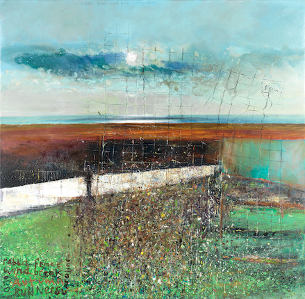Kurt Jackson R.W.A. (British, born 1961) Rabbit Fence, Wind Break, Runner Beans image 1