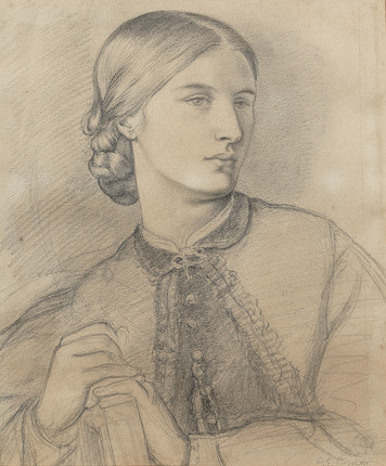 Dante Gabriel Rossetti (British, 1828-1882) Study for the portrait of Maria Leathart image 1