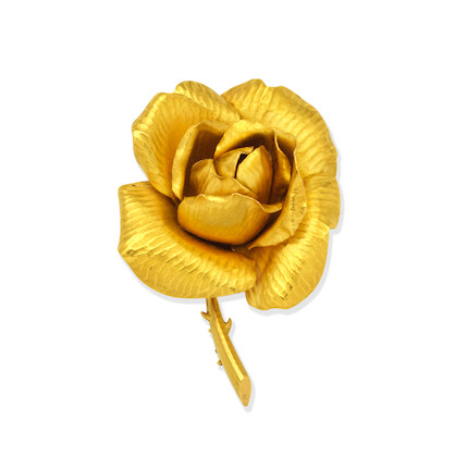 CARTIER ROSE BROOCH, CIRCA 1960 image 4