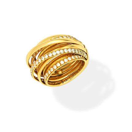 DE GRISOGONO 'ALLEGRA' DIAMOND-SET RING image 1