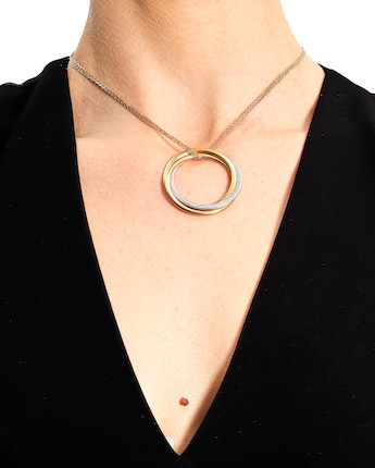 CARTIER DIAMOND-SET 'TRINITY' PENDANT/NECKLACE image 2
