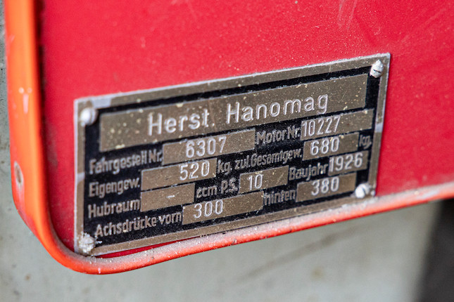 1926 Hanomag 2/10 PS Kleinauto 'Kommissbrot' Saloon Project  Chassis no. 6307 image 9